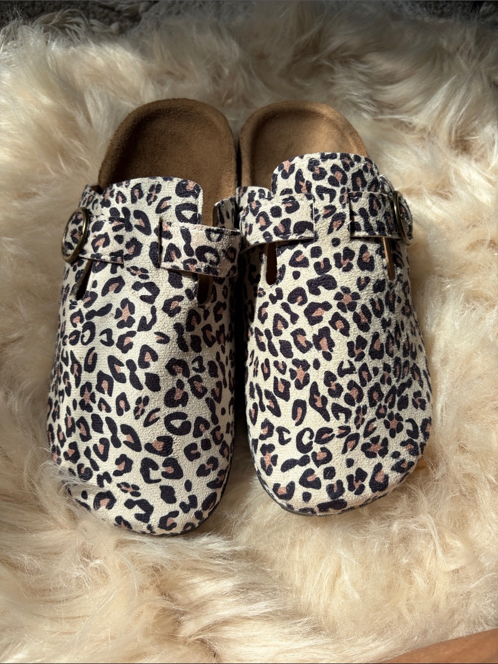 Leopard Print Slip-On Clogs